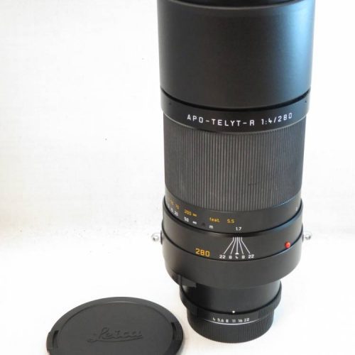 Leica R 280mm F4 Lens+1.4x Conv. inc Leather Case
