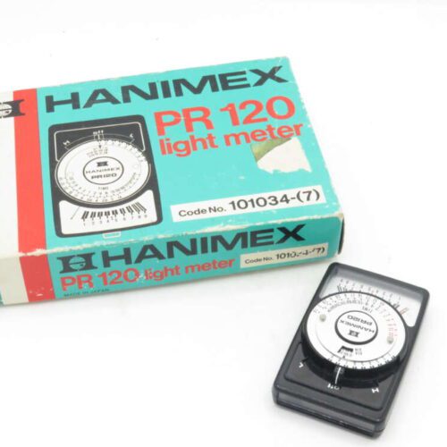 Hanimex PR 120 light meter with original box, code no. 101034-(7).