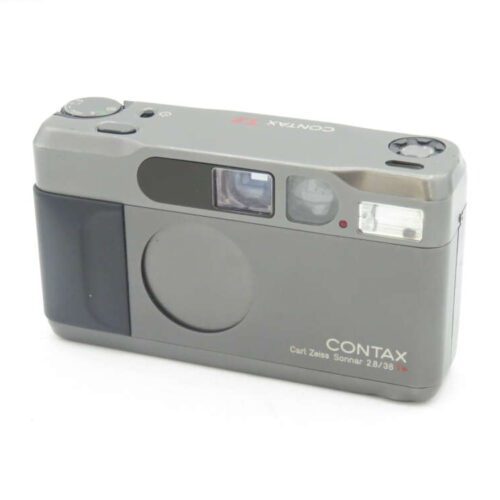 Contax T2 film camera with Carl Zeiss Sonnar 2.8/38 T* lens.