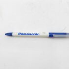 White and blue pen with "Panasonic" logo.