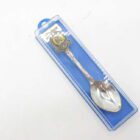Souvenir spoon in a blue plastic case.