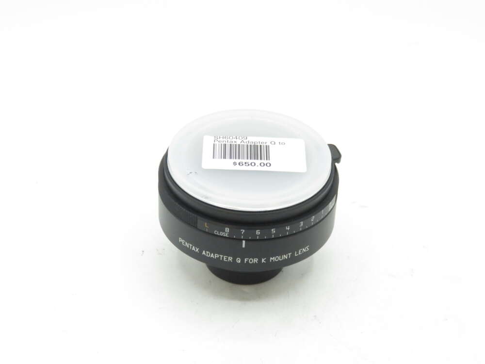 IMG_1534 Pentax adapter Q for K mount lens with price tag indicating $650.
