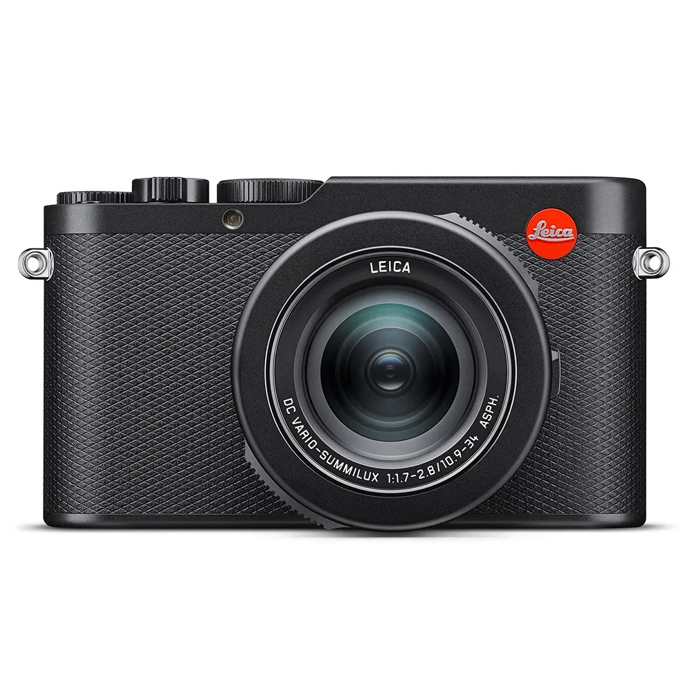 19191.tag.0 Leica camera with a textured black body and a prominent lens.