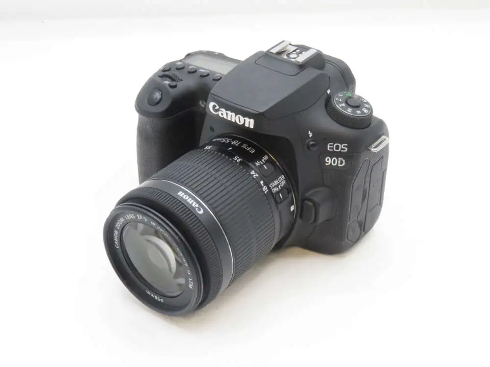 Canon EOS 90D DSLR camera with a Canon 18-55mm lens.